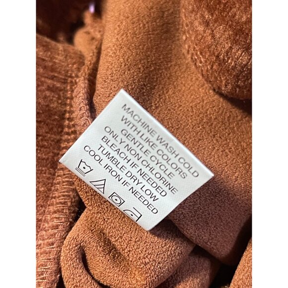 Love On A Hangar Velour Flared Brown Pants Womens Large Pull On Elastic Waist L - Picture 9 of 9